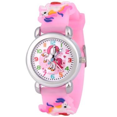 Imagem de OFFCUP Relógio infantil, com desenho 3D, relógios analógicos de quartzo para meninas e meninos com pulseira de silicone confortável, melhores brinquedos presentes para meninas e meninos de 3 a 12 anos