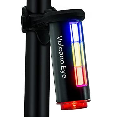Imagem de Luz traseira de bicicleta, luz de segurança de LED recarregável por USB para bicicleta, lanterna traseira de ciclismo ultra brilhante, à prova d'água, vermelho/branco/azul, 7 modos de luz, serve em