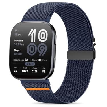 Imagem de HQzon Faixa elástica com fivela de paraquedas para Amazfit Bip 6/5, pulseira de substituição macia e respirável de 22 mm compatível com Amazfit Gtr 4/3/2/47 mm/equilíbrio para homens e mulheres