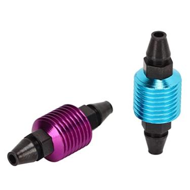 Imagem de Domary RC Alumínio do Tanque de Combustível Cooler, Acessórios do Motor para HSP 1/8 1/10 94122 94188 Com Design Roxo