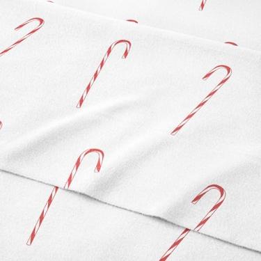 Imagem de Lençóis de Natal de flanela - Jogo de cama de flanela 100% algodão - Queen Size - Macio, confortável e aconchegante - Jogo de cama de inverno pesado e quente - Roupa de cama de férias com bolso