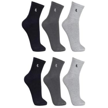 Imagem de Kit Com 6 Pares de Meias Lupo Adulto Am Walk Cano Medio Original, 37, 