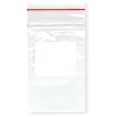 Imagem de Minigrip Red Line 5 cm x 7,6 cm (pacote com 300), 2 ml com sacos plásticos recarregáveis com zíper branco