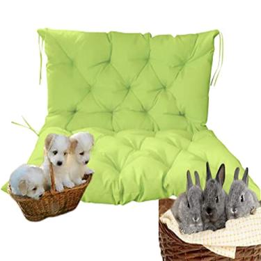 Imagem de Almofadas de assento de substituição para balanço, para exteriores, interiores, com encosto, 2 ou 3 lugares, laváveis, grossas, para banco de jardim, impermeável, antiderrapantes, tapete reclinável,