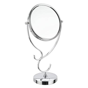 Imagem de AKALNNB Espelho giratório de 360 graus de mesa, espelho europeu, espelho de beleza de princesa, espelho duplo, espelho de casamento criativo para presente