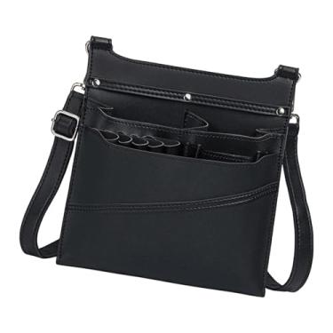 Imagem de oshhni Bolsa para tesouras de cabeleireiro, bolsa para tesouras de barbeiro, multifuncional, prática e versátil, para armazenamento de tesouras, Preto