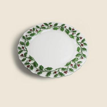 Imagem de Prato Raso Folha Vidro 34cm - A\CASA