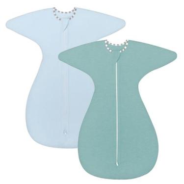 Imagem de Manta Envolvente de Bambú con Aleta de Tiburón ZIGJOY para Bebés de 6-