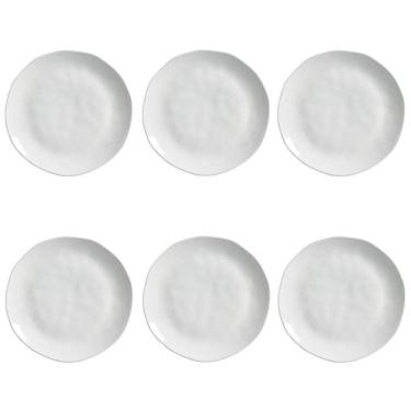 Imagem de Conjunto De Pratos Rasos 06 Peças Orgânico New White Porto