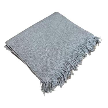 Imagem de Kit 2 Mantas para Sofá Decorativo 210 x 120 – Conforto e Estilo para Sua Sala (Cinza claro)