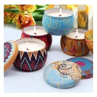Imagem de Super Velas Cera Coco Perfumada Aromáticas Porta Joias 125G