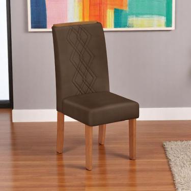 Imagem de Kit 02 Cadeiras De Jantar Estofada Ayla Freijó Veludo Moca- Mabe Magazine