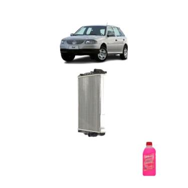 Imagem de Kit Radiador VW Gol 1000 AE 97> C/AC + Aditivo Radiador Visconde Rosa Pronto Uso