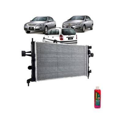 Imagem de Kit Radiador GM Astra Vectra 2009 + Aditivo Radiador RadiEx R1952 Rosa