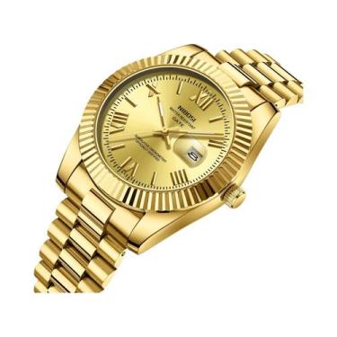 Imagem de Relógio De Pulso Masculino De Luxo À Prova d'Água Em Aço Quartz NIBOSI