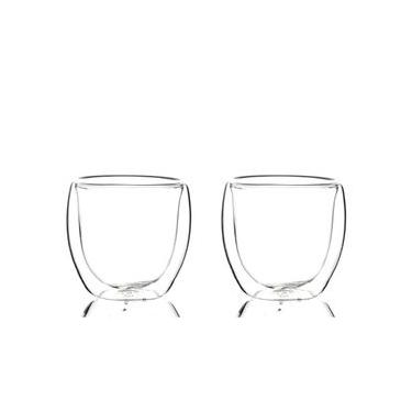 Imagem de Conjunto 2 Copos de Café Parede Dupla 250ml Borossilicato