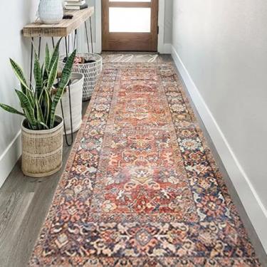 Imagem de HGTRH Corredor de corredor antiderrapante por metro, tapete corredor entrada retangular, tapete de cozinha corredor lavável, tapete corredor para cozinha, sala de estar, quarto, sala de jantar