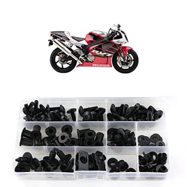 Imagem de Kit de parafusos de carenagem Xitomer, para 2000 2001 2002 2003 2004 2005 2006 Honda VTR1000 RVT1000 RC51, kits de montagem arruelas/porcas/fixadores/Clips/ilhós (preto fosco)