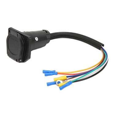Imagem de aqxreight Adaptador de Fiação de Trailer Plugue de Cabo Conector de Lâmina de 7 Vias Com Suporte para Lâmpada de Campista RV Com ou Carro de Maneira Comumente Reboques para a Maioria Com Conectores