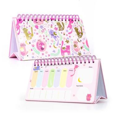 Imagem de Agenda Planner Semanal Diario Completa Não Datada Para Mesa - te, Rosa