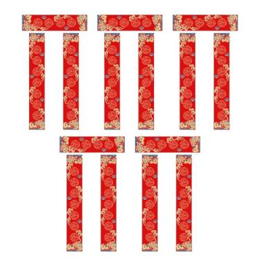 Imagem de Sclmgo 5 Rolos de Papel Chunlian Duilian para Compor Dísticos Rimados, Decoração de Loja, Utilizável O Ano Todo, Style G, Tamanho real