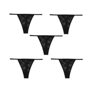 Imagem de Conjunto De Calcinhas De Renda Femininas Lingerie Floral Sexy Tanga G-