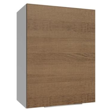 Imagem de Armário Aéreo 50cm 1 Porta Stella Madesa B, Branco/Rustic