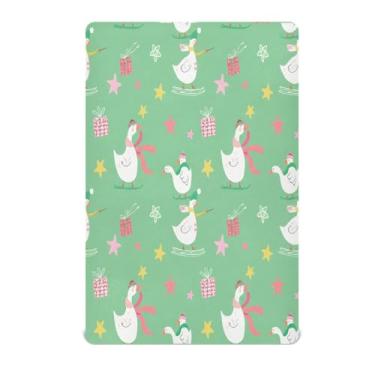 Imagem de Qilmy Lençol de berço com elástico para meninos e meninas, lençol de microfibra macio e respirável para berço padrão e colchão, 68,5 x 99 cm, roupa de cama de bebê