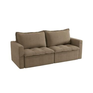 Imagem de Sofá 3 Lugares Retrátil e Reclinável Trevo Bouclé Fendi