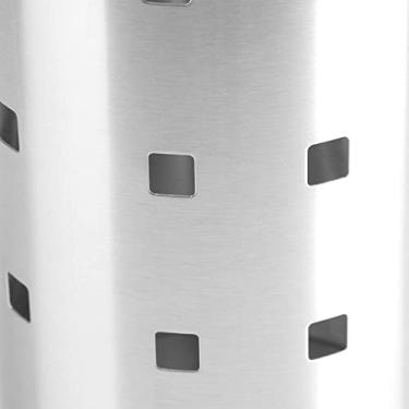 Imagem de Generic Organizador Durável de Rack de Talheres de Cozinha Com Furos de Drenagem, Suporte de Talheres de Aço Inoxidável para Colheres, Garfos, Facas, Solução de Armazenamento de Artigos de Papelaria