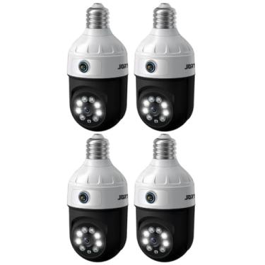 Imagem de ANJ.GG Câmera de Segurança Interna/Externa, Estilo Domo, Full HD 1080p, Visão Noturna, Monitoramento Residencial, P17-preto*4, Wi-Fi/Com fio, Áudio 2 vias, AC/DC, Wi-Fi