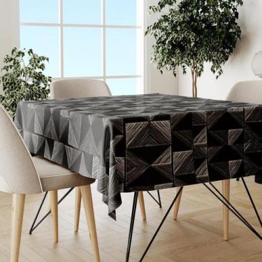 Imagem de Toalha Mesa Plástica Térmica Cs Etnia Pt 1,40 X 4,00 - Idealiza