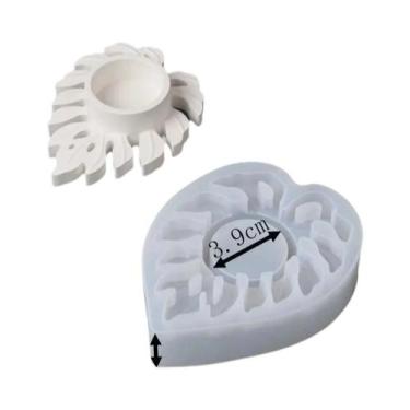 Imagem de Molde De Silicone Em Forma De Folha Para Velas DIY, Suporte Para Teali
