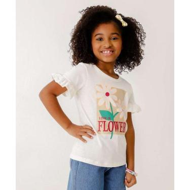 Imagem de Blusa Infantil Estampa Frontal Manga Curta Marisa Tam -16029, 6, Off w