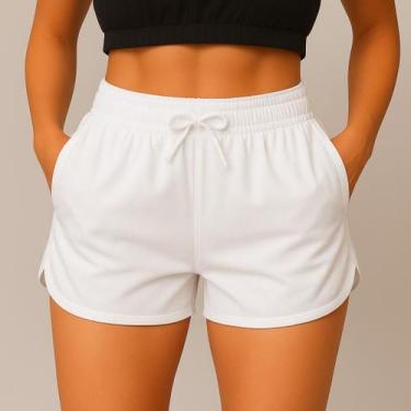 Imagem de Short Moda Praia Feminino Tactel Fitness Moda Verão Elástico - Versitz