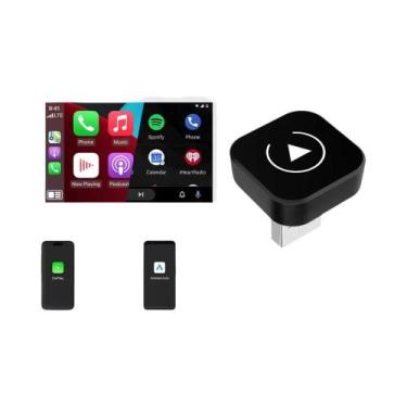 Imagem de Adaptador Mini Wireless CarPlay Android Auto 5GHz WiFi Tipo-C USB Plug