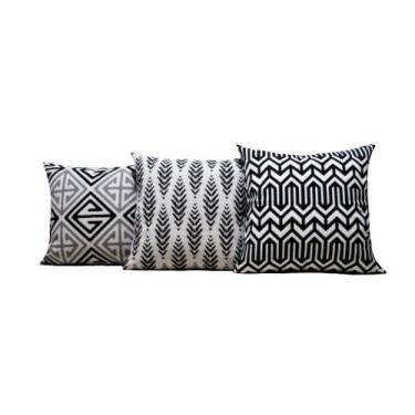 Imagem de Capas para Almofadas 45 x 45 Tecido Estampado Conjunto 3 Peças - Nallu