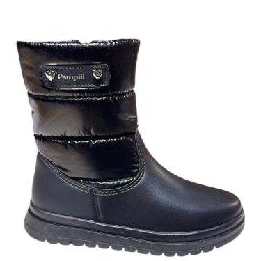 Imagem de BOTA INFANTIL MODERNA PAMPILI FLORA PRETO CONFORTÁVEL 770009-Feminino