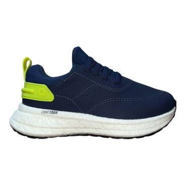 Imagem de Tênis Slip On Esportivo com Cadarço Estilizado Infantil Menino Molekinho 2866.101 Marinho-Masculino