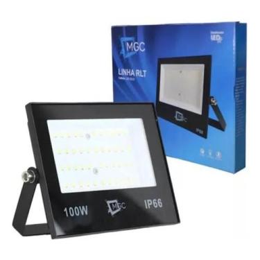 Imagem de Refletor Led Reflector 100w Com Luz Branco Frio E Carcaça Pr - Congrat