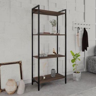 Imagem de Estante de Livros Industrial Aço 60cmx146cm Multiuso 4 Prateleiras Act