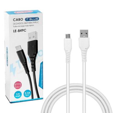 Imagem de Kit 2 Cabo para carregador de Celular USB Tipo C 2.4A it Blue Max - It