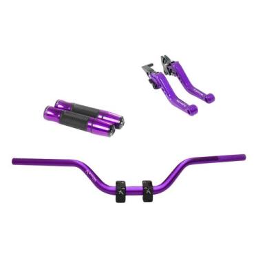 Imagem de Kit Manete Manopla Guidão Adaptador Yes 125 Intruder125 Riva - Stark R