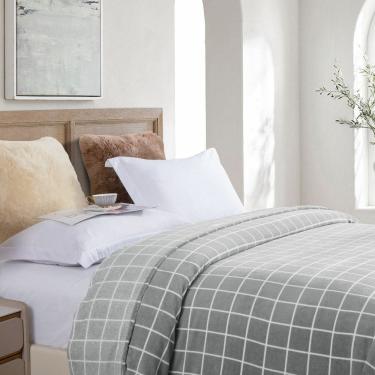Imagem de Manta Flannel Antialérgica Lua Casal 200x220cm - Cinza