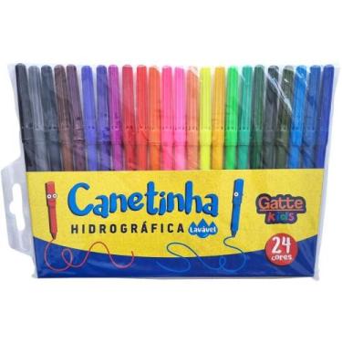 Imagem de Caneta Hidrografica Hidrocor KIDS 24 Cores PCT.C/06 - Make+