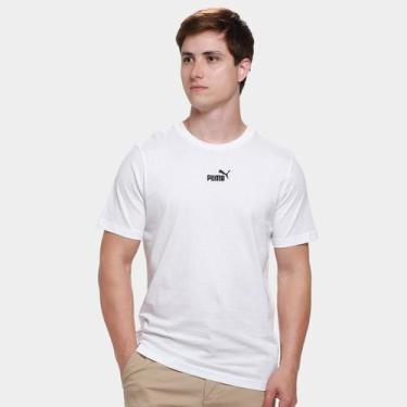Imagem de Camiseta Puma Small No.1 Centered Masculina, Branco, G
