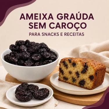 Imagem de Ameixa Graúda Suculenta sem Caroço a Granel 300g Desidratada - Natural
