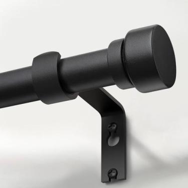 Imagem de Varão para Cortina Lootkell Preto Fosco 183-366 cm Reforçado