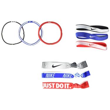 Imagem de Nike Suporte misto para rabo de cavalo 9PK OSFM Game Royal/Preto/Vermelho universitário