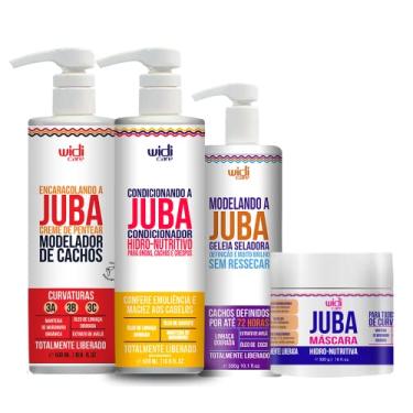 Imagem de Kit Encaracolando Juba Geleia Condicionador Máscara Widi